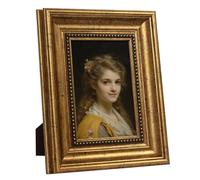 Afuly Cadre Photo 20x25 Vintage Cadre Décoratif Perles Or Antique Rustique Pour Mur Ou Table Cadeau Pour Mère Grand Mère Anniversaire Mariage Fête Des Mères Familles