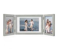 Afuly Cadre Photo Collage En Bois Gris 3 Images Pour Photos 13 X 18 Et 10 X 15 Cadre Photo DéCoratif Rustique Multiple Cadeau Pour La Famille