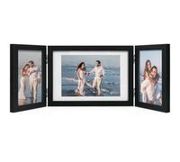 Afuly Cadre Photo Noir 3 Photos pour Photos 10x15 et 13x18 cm Plusieurs en Bois Rustique Moderne Cadeau Famille