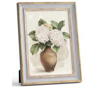 Afuly Cadre photo vintage A4 en gris doré - 21 x 29,7 cm - Cadre familial antique avec support mural - Décoration d'intérieur - Cadeau d'anniversaire pour amis, pour maman, grand-mère, femme