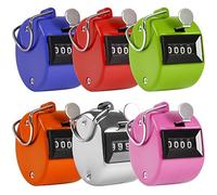 AFUNTA Mini Colorful poche Tally Counter 4 chiffres affichage pour / ¨¦v¨¦nements Lap / sport / entra?neur / scolaires - Inclus 1pcs compteurs de sport (de couleur argent) avec des mat¨¦riaux m¨¦talliques et 5pcs (rose / orange / bleu / vert / rouge) avec un mat¨¦riau plastique ABS Bo?tier.