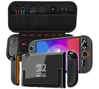 AFUNTA Protective Carrying Case for Nintendo Switch 2 2025, with Crystal Protective Clear Cover, Hard Shell Travel Bag, Compatible with Nintendo Switch 2 Accessories