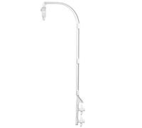 AFUNTA Support de cloche de lit mobile à double vis de 94,4 cm avec boîte à musique, bras de suspension réglable pour lit de bébé