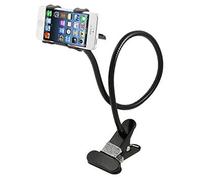 Afunta, support pour téléphone portable universel qui tourne à 360 degrés, flexible doté d’un bras long, porte-pince en forme de col de cygne, support pour iPhone4/5/5S/6, Samsung Galaxy S3/S4/S5, Note 2/Note 3, Android et tous les mobiles et appareils photo de largeur inférieure à 95 mm que vous pouvez disposer à côté d’un lit dans une chambre à coucher, une voiture, une cuisine, un bureau ou une salle de bain (blanc)