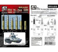 Ru 76.2mm Gun Ammo Set (brass) - 1:35e - Afv-club
