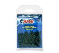 AFW American Fishing Wire Single Barrel Crimp Sleeves, Size #5/.085", Black, 100 pc