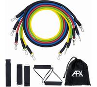 Afx 11 Pieces Resistance Band Sets Exercise Resistance Band 5 Levels Of Resistance Band Expander Latex For Men And Women Bodybuilding Body Yoga Tractions