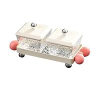 AFXGUSD Assiette Compartimentée Camship pour Apéritifs, Plateau à Apéritifs, Assiette de Rangement pour Noix, Idéale pour Les Fêtes, 2 Pièces Blanches