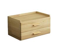 AFXGUSD Boîte de Rangement de Bureau, Tiroir à Capsules, Organisateur de Tiroir à Capsules de Café à Double Niveau pour Comptoir, Couleur Du Bois