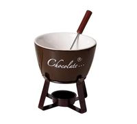 AFXGUSD Caquelon à Fondue Au Fromage avec 1 Fourchette, Chauffe-plat, Bougie Chauffe-plat et Chocolat pour, CafÉ