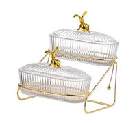 AFXGUSD Commode à Fruits à Plusieurs étages pour Présenter Des Collations et Des Friandises dans Le Salon, 2 couches