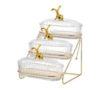 AFXGUSD Commode à Fruits à Plusieurs étages pour Présenter Des Collations et Des Friandises dans Le Salon, 3 couches