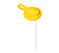 AFXGUSD Couvercle de Canette Silicone Étanche avec Paille Bouchon de Boisson Réutilisable Anti-fuite Couvercle de Boisson pour Adulte et Enfant Adapté à La Ma, Jaune