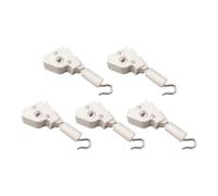 AFXGUSD Ensemble de 5 Pièces pour Mécanisme de Barre de, Support de Tige Carré, Métal PP, pour Salon, Bureau, Chambre, Atelier, Blanc