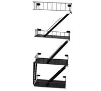 AFXGUSD Étagère Murale Coupe-feu, étagère Décorative D'escalier, Support Mural, étagère de Rangement pour Divers Objets dans La Salle de Bain Ou Le Salon, 4 Niveaux élargis