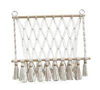 AFXGUSD Hamac à Peluches Filet Suspendu de Rangement Jouet Peluche Organisateur Mural Macramé Corde Coton Tissé Adapté aux Enfants Chambre, b