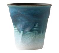 AFXGUSD Mug En Céramique pour Café, Tasse à Lait, Tasse Du Matin, Mug de 90 Ml pour La Maison, La Cuisine, Le Café, Les Fêtes, pour Femmes, Hommes et Papas, Blue Blanc