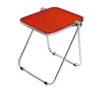 AFXGUSD Petite Table D'appoint Pliable pour Télévision, Table Basse, Table de Chevet, Mini-bureau, Table à Pliante pour Dortoir, Extérieur, Canapé, Rouge