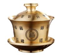 AFXGUSD Service à Thé Chinois avec Tasse et Soucoupe pour Le Bureau et La Maison, mot fu