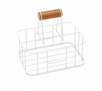AFXGUSD Support Bouteilles Panier Organisateur de Rangement en Métal Structure Ajurée Séparateur de Boissons Taille Compacte pour Cuisine Table Salle à Manger, Gris