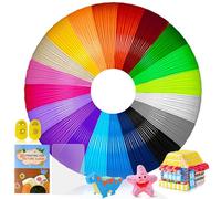 AFXXE Filament PCL 1.75 Pour Stylo 3D, 20 Couleurs, 10m Chacun - Avec Jeu de Gabarits Pour Enfants et Adultes - Compatible ODRVM, Tecboss, Lovebay - Crayon 3D