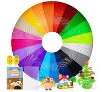 AFXXE Stylo 3D Filament Pla 1.75, 20 Couleurs, Chaque 10m-Fil Stylo 3D Pen Filament Avec Jeu de Gabarits Pour Enfants et Adultes, Recharge Stylo 3D Pour ODRVM, Tecboss, Lovebay, Filament Imprimante 3D