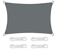 AFXXE Voile d'ombrage, 3x2m Toile Ombrage Imperméable, Voile d'ombrage Rectangulaire Offre Une Protection Contre Les UV, Toile Ombrage pour Patio sont Souvent Utilisées Jardins(Gris)