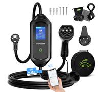AFYEEV Chargeur Voiture Electrique 3,6 KW APP, 6M Cable EV Chargeur Type 2 | 6/8/10/13/16A Courant Commutable, Fonction de Délai 1-15 H, Type 2 Cable Recharge Voiture Electrique avec Sac, IEC 62196-2