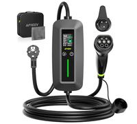 AFYEEV Chargeur Voiture Electrique 3,68 KW[8 m, 6/8/10/13/16A 1 Phase] | Cable Recharge Voiture Electrique Type 2 avec écran Charge différée de 1-15 h & LCD réglable, EV Chargeur Type 2 IP65