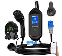 AFYEEV Chargeur Voiture Electrique 7.2kW APP, 8M Cable EV Chargeur Type 2 | 6/8/10/13/16/20/24/32A Courant Réglable, Fonction de Délai 1-15H, Cable Recharge Voiture Electrique avec Sac, IEC 62196-2