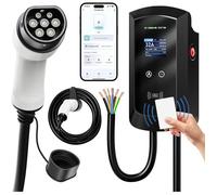 AFYEEV Electric Car Charging Cable, 22kW Three Phase 8-32A 5 m, Electric Car Charger, with RFIDAPPWiFiBluetooth, EV Charger Type