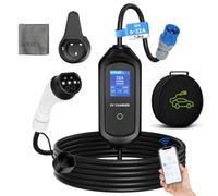 AFYEEV Mobile Wallbox 7,2 kW 32 A CEE 5M Type 2 Câble de charge Schuko