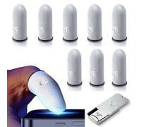 AFYRIANT Gaming Finger Sleeves of 8 PUBG Mobile, Claque Doigt, Witbicg Gaming Gloves, Silky Touch Finger Gloves, Perfect Sweat Resistant, Finger Sleeves for Knives OUT/PUBG for Android and iOS