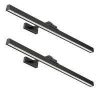 Afyuol Lot de 2 lampes murales pour tableau mural, 61 cm, lumière de galerie pour peintures, CCT, intensité variable, rechargeable, avec télécommande, pour salon, galerie, cible de fléchettes