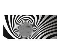 AG ART Black and white spiral wormhole, photo murale, 202 x 90 cm, 1 part Multicolors G