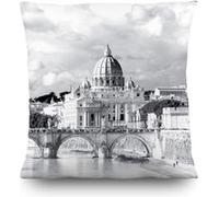 AG ART Coussin cathédrale de Londres - 45 cm x 45 cm Gris