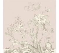 AG ART Coussin - fleurs blanches sur fond rose - 45 cm x 45 cm Multicolors