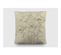 AG ART Coussin fleurs transparentes - 45 cm x 45 cm Multicolors