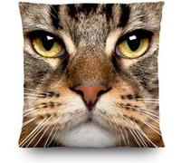 AG ART Coussin tête de chat - 45 cm x 45 cm Multicolors
