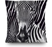 AG ART Coussin zébré - 45 cm x 45 cm Blanc
