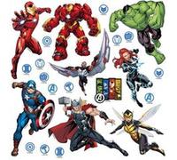 AG ART Minis Stickers Marvel Avengers 8 personnages - 30 CM x 30 CM Multicolors