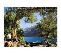 AG ART Mountains Lake View, photo murale, 180x127 cm, 1 part Multicolors G