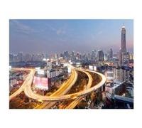 AG ART Night city birdseye view, photo murale intissée, 155x110 cm, 1 part Multicolors G