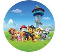 AG ART Papier peint intissé auto-adhésif rond Pat'patrouille devant la tour - 70 x 70 cm Multicolors