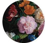 AG ART Papier peint intissé auto-adhésif rond Thème Still Life - 140 x 140 cm Multicolors G