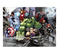 AG ART Papier peint intissé - Disney Marvel - la bande Avengers au combat - 360 cm x 270 cm Multicolors G