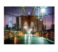 AG ART Papier Peint New York Brooklyn Bridge Neon 360x270 cm Multicolors G