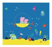 AG ART Papier peint Peppa pig avec sa famille dans l'eau 300 x 270 cm Multicolors G