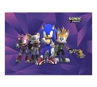 AG ART Papier peint Sonic Prime 4 Personnages - 252 x 182 cm multicolore