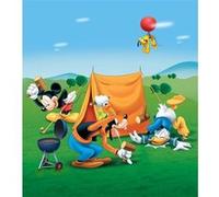 AG ART Papier peint XL intisse Le Picnic de Mickey Disney 180X202 CM Multicolors G